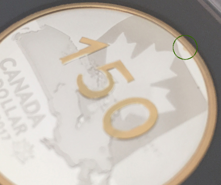 New-Canada-150-Gold-Plated-Proof-Coin-Has-A-Yellow-Spot.-Should-I-Return-It