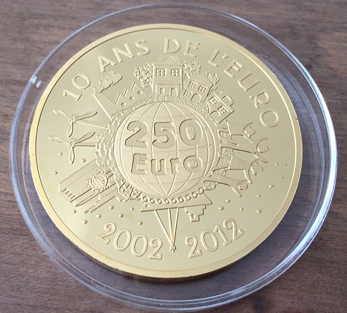 Paris-Mint---Sower-10th-Anniversary-Of-Euro---250€-Gold-Proof-Coin