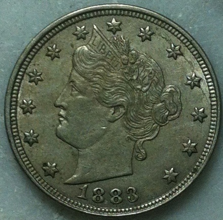 1883-No-Cents-Liberty-Nickel---Die-Crack