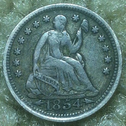 1854-Half-Dime