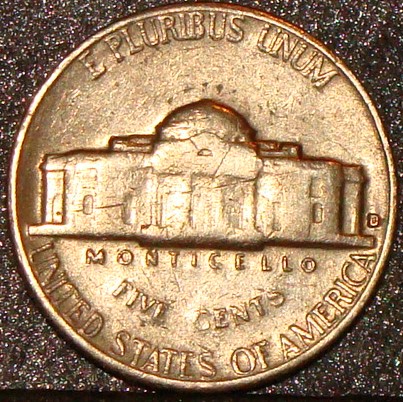 1964-D-Jefferson-Nickel-Doubling-On-Mint-Mark/Repunched