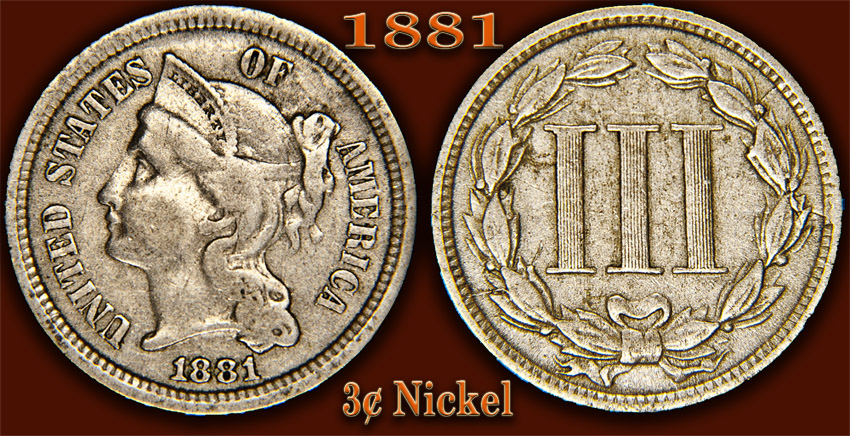 1881-3�-Nickel-With-Unlisted-Pre-Cud
