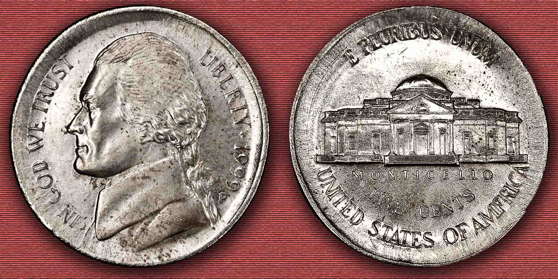 1999-P-Jefferson-Nickel---Well-Centered-Broad-Strike-Or-?