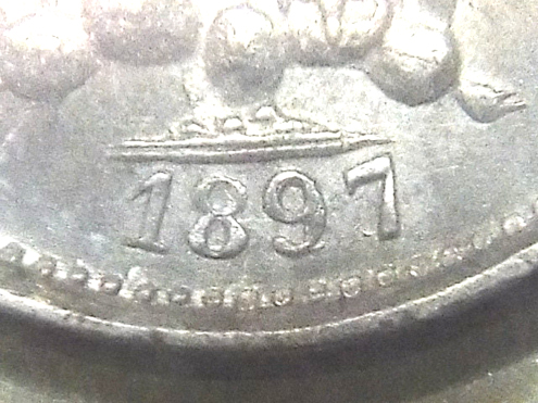 Mexico-5-Cents,-1897---Multiple-Repunched-Date,-Plus--Overdate-*need-Help*