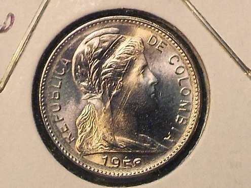 Colombia-1-Cent,-2-Overdates,-1958/48,-1952/42-*check-These-Out-Please