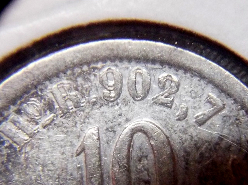 Mexico,-**-An-Extremely-Dramatic-Double-Die-Both-Sides1874-10-Cents