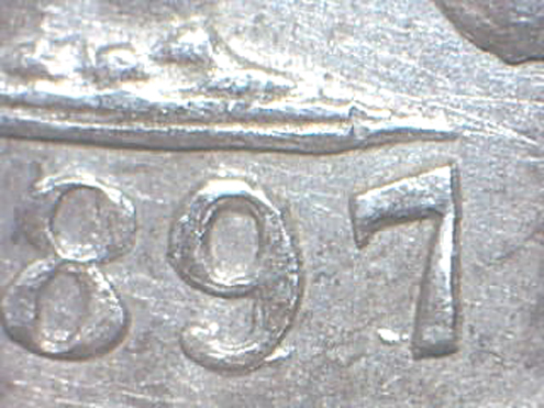 Mexico-5-Cents,-1897---Multiple-Repunched-Date,-Plus--Overdate-*need-Help*