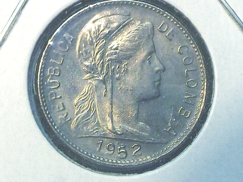Colombia-1-Cent,-2-Overdates,-1958/48,-1952/42-*check-These-Out-Please
