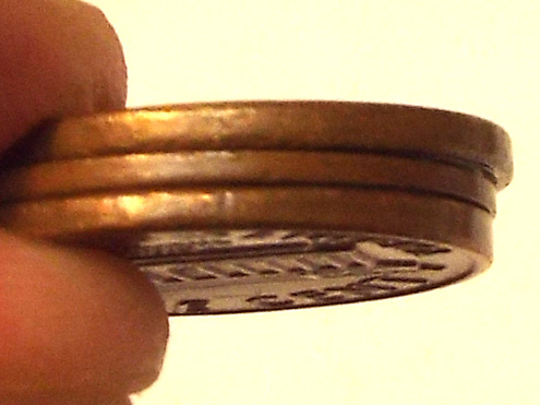 1956-D-Cent,-Missing-Much-Legend-Both-Sides,-And-Underweight.