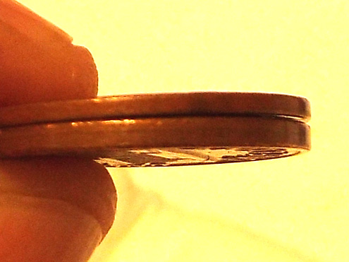 1956-D-Cent,-Missing-Much-Legend-Both-Sides,-And-Underweight.