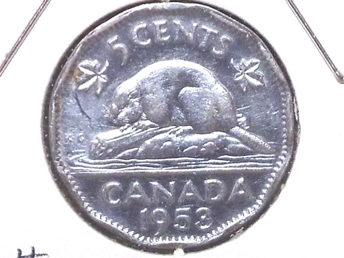 1953-Canadian-Nickel,-SF/Near,-One-Water-Line----Is-This-It?