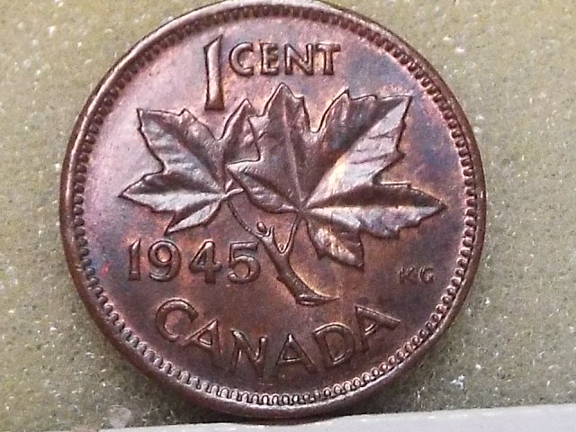 1945-Cent-With-Prominent-Lump-At-Throat