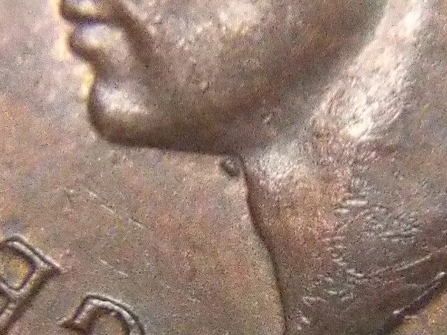 1945-Cent-With-Prominent-Lump-At-Throat