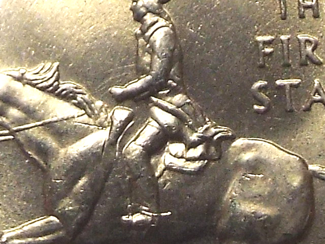 1999-P-Delaware-Quarter-With-Reins-And-Part-Of-Saddle-Missing