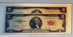2-Consec.-1963-$2-Bills,-Unc,-But-Two-Different-Sizes.--Why-?