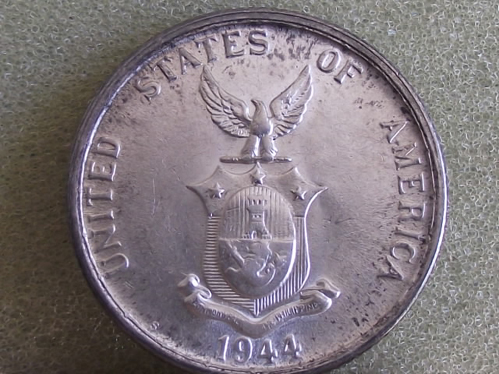 A-US-Coin.-Philippine-Is.-50-Cents,-1944-S,---2-Different-Size-MM-.--Help