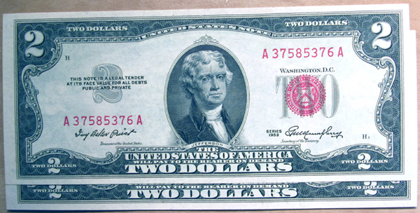 Long-And-Short-1953-$2-Bills.--Differences-Between-Two-Consecutive-Bills.