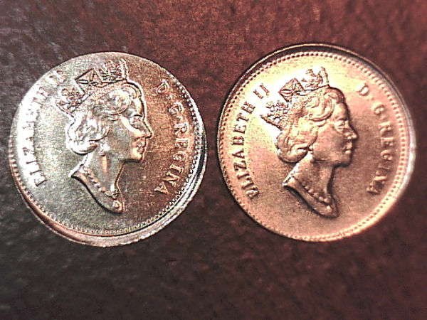 Rare-Wrong-Planchets-Dimes-And-Nickel-On-Malaysia-Planchets