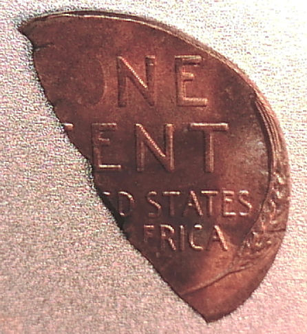Rare-Wheat-Cent-Struck-On-Fragment/Scrap