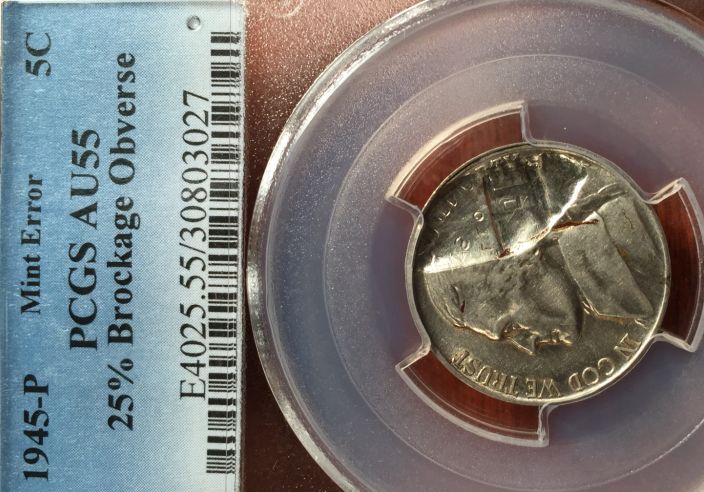 1945-P-War-Nickel-Struck-Through-Struck-Fragment