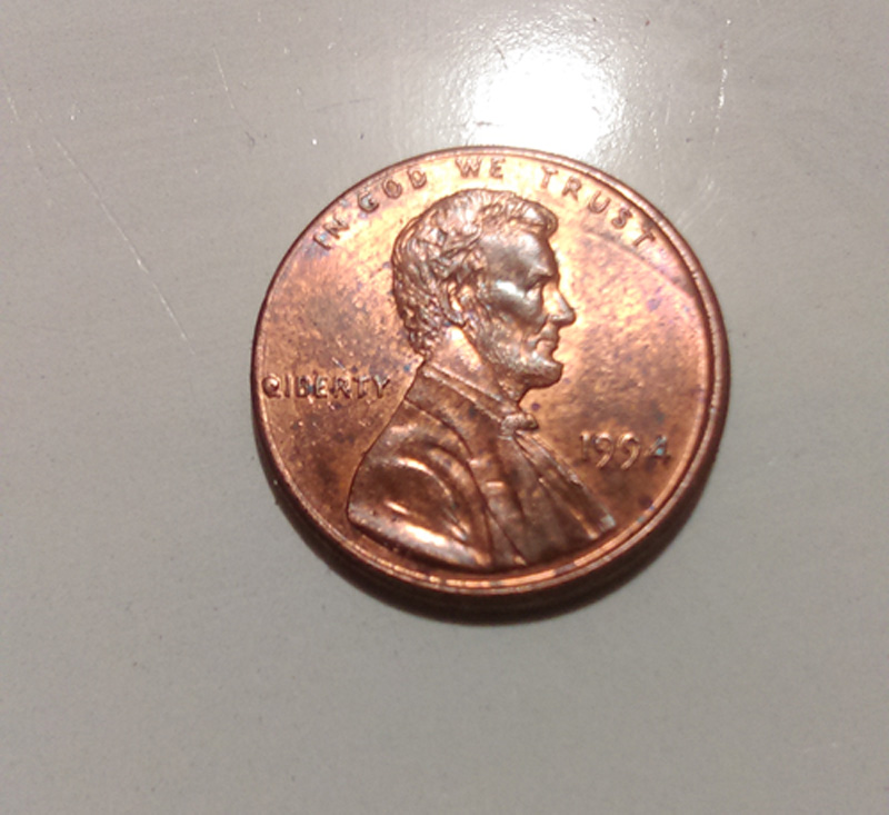 1994-Penny-Copper-Blob-Over-L-In-Liberty