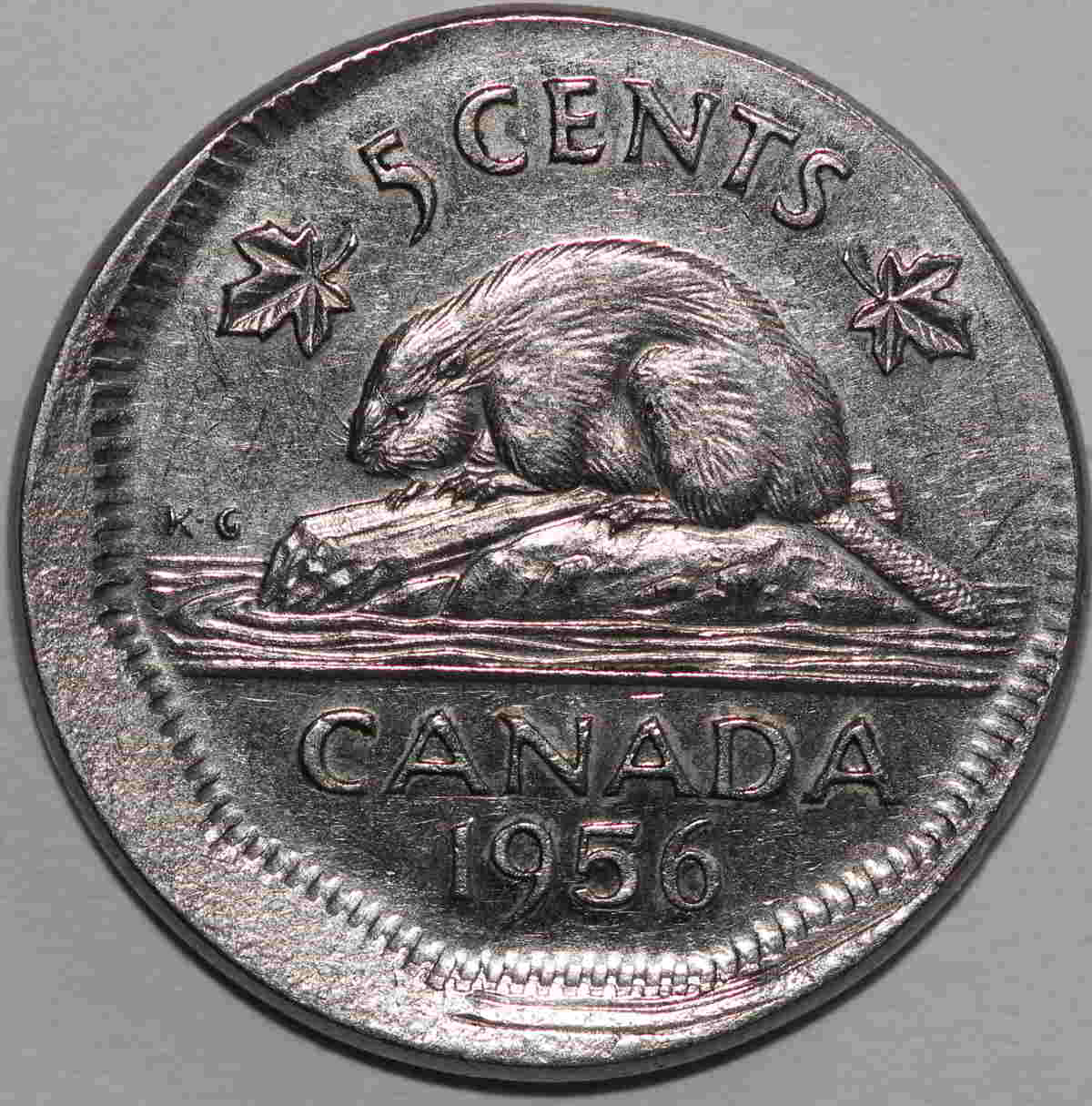 1956-Five-Cent-Off-Center-Out-Of-Collar...bought-At-RCNA-Ottawa-2016