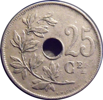 Belgium-1922-25-Cent-Ce-No-S