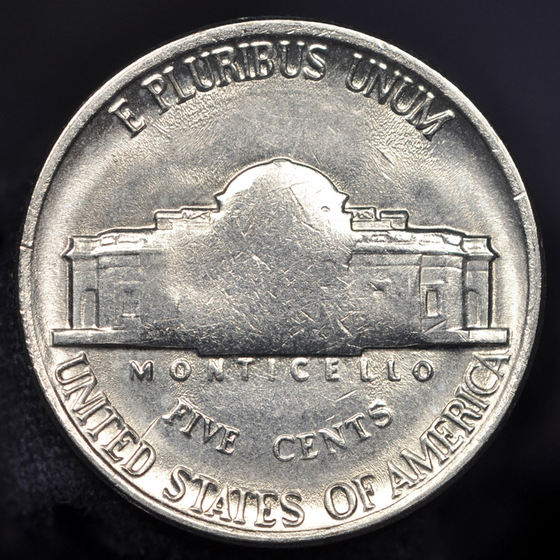 1983-P-Jefferson-Nickel-With-Grease-Filled-Dies?