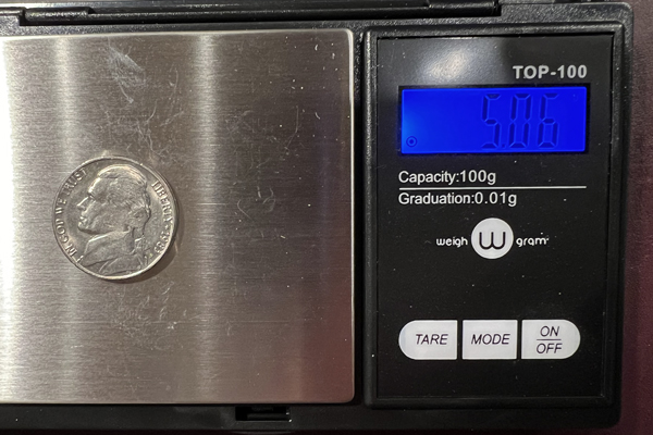 1983-P-Jefferson-Nickel-With-Grease-Filled-Dies?