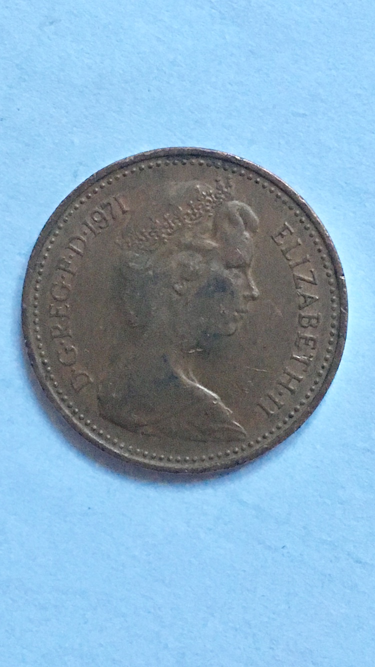 1971-UK-New-Penny-With-Number-Pressed