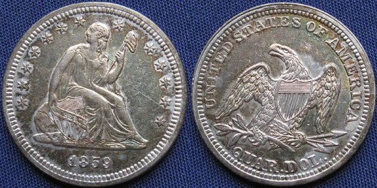 1859-Seated-Liberty-Quarter-Dollar