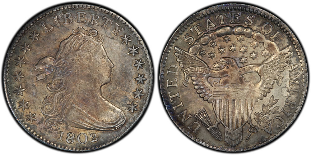 1802 Draped Bust Dime PCGS MS60 1802 Draped Bust Dime PCGS MS60