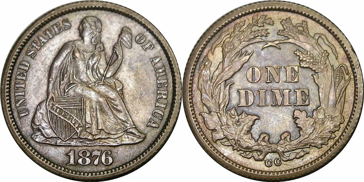 1876 CC Seated Liberty Dime 1876 CC Seated Liberty Dime