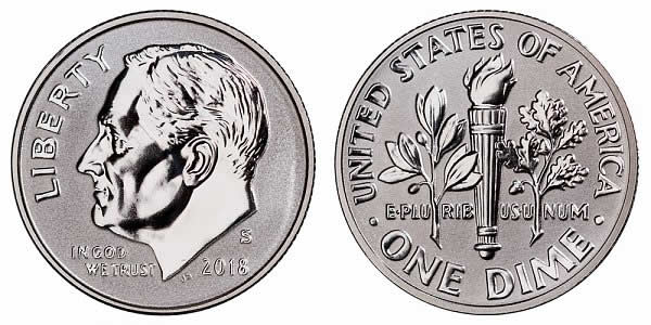 2018 S Reverse Proof Roosevelt Dime 
