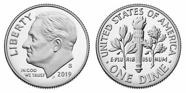 2019 S Clad Proof Roosevelt Dime 2019 S Clad Proof Roosevelt Dime