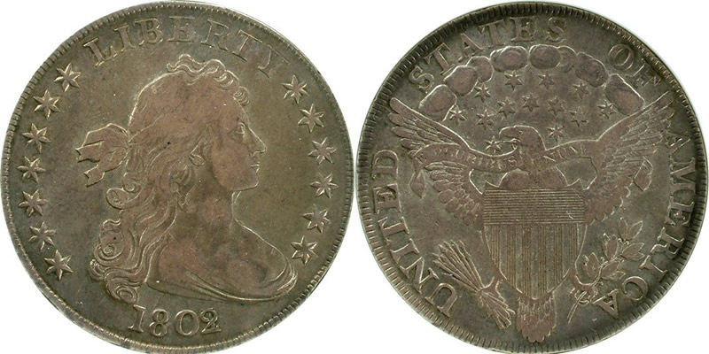 1802 Draped Bust Dollar 1802 over 1 Draped Bust Dollar 1802 Draped Bust Dollar 1802 over 1 Draped Bust Dollar