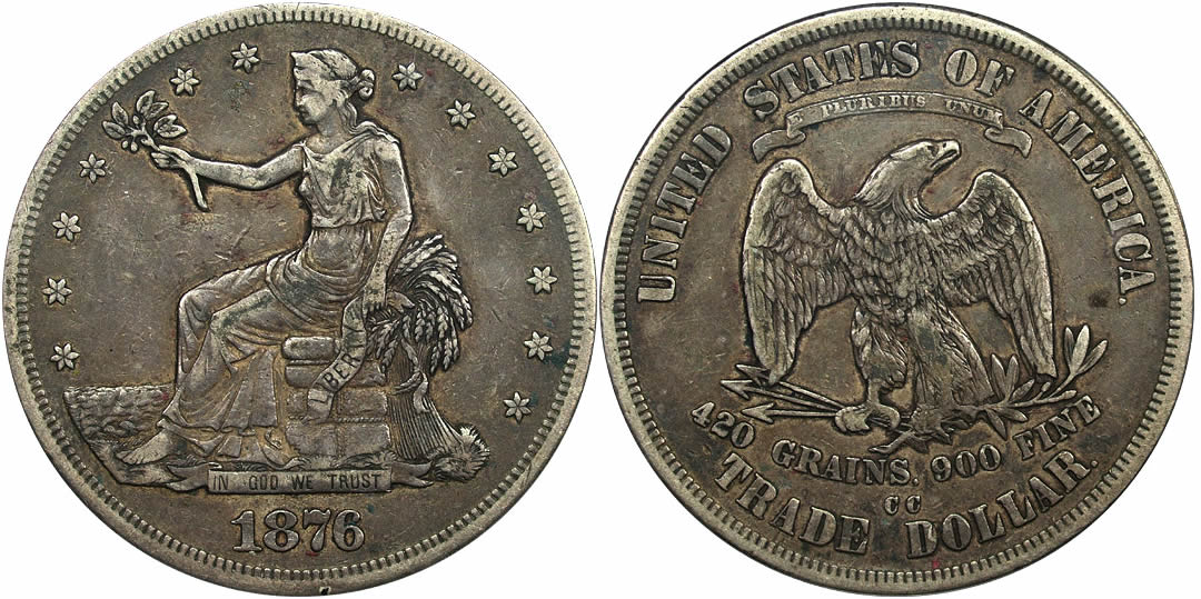 1876 CC Trade Dollar 1876 CC Trade Dollar