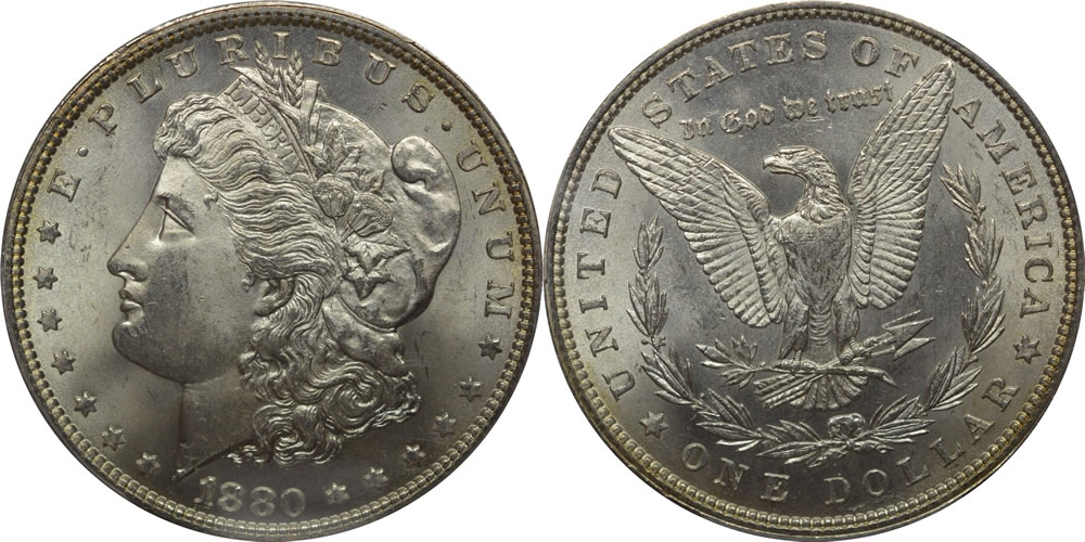 1880 Morgan Dollar PCGS MS-66 1880 Morgan Dollar PCGS MS-66
