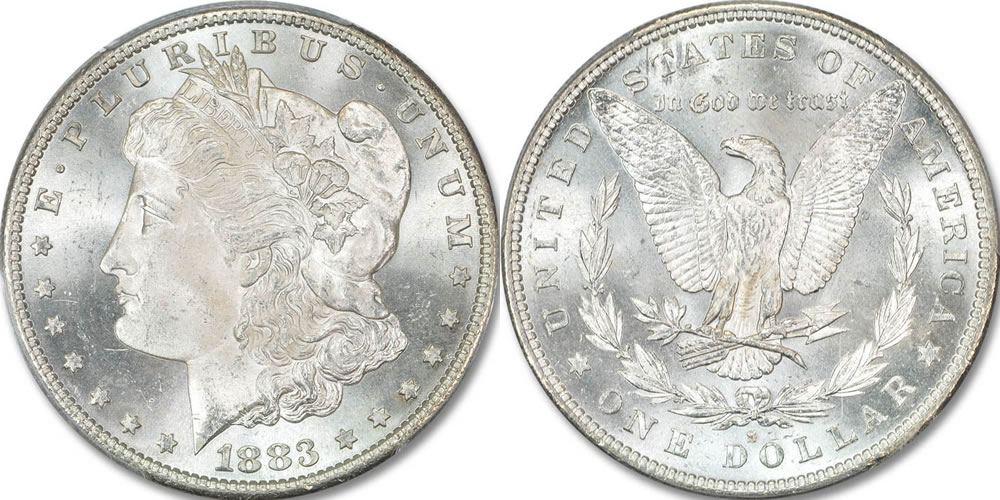 1883 S Morgan Dollar PCGS MS-64