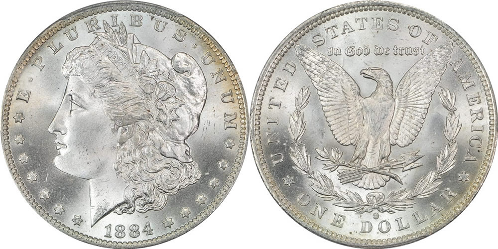 1884 O Morgan Dollar PCGS MS-67 1884 O Morgan Dollar PCGS MS-67