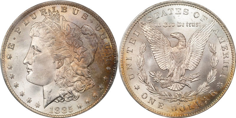 1885 O Morgan Dollar PCGS MS-67 1885 O Morgan Dollar PCGS MS-67