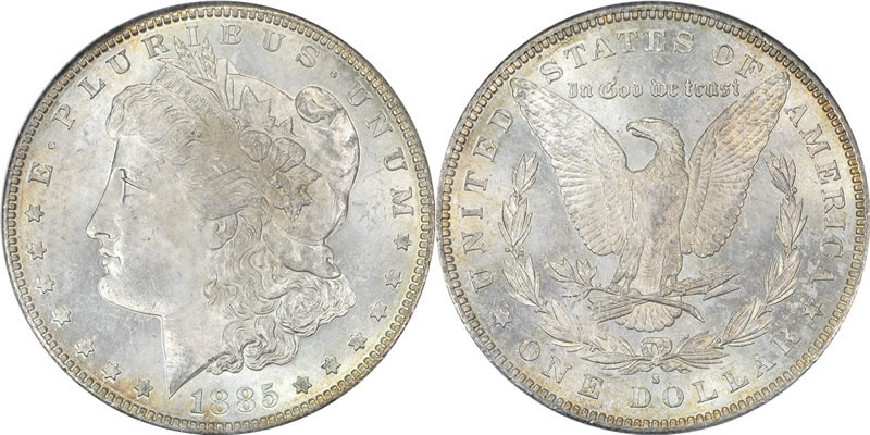 1885 S Morgan Dollar PCGS MS-65 1885 S Morgan Dollar PCGS MS-65