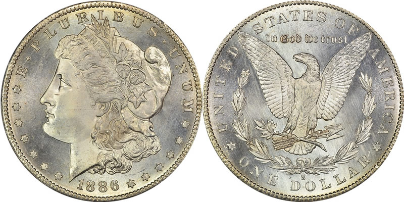 1886 S Morgan Dollar PCGS MS-66 1886 S Morgan Dollar PCGS MS-66