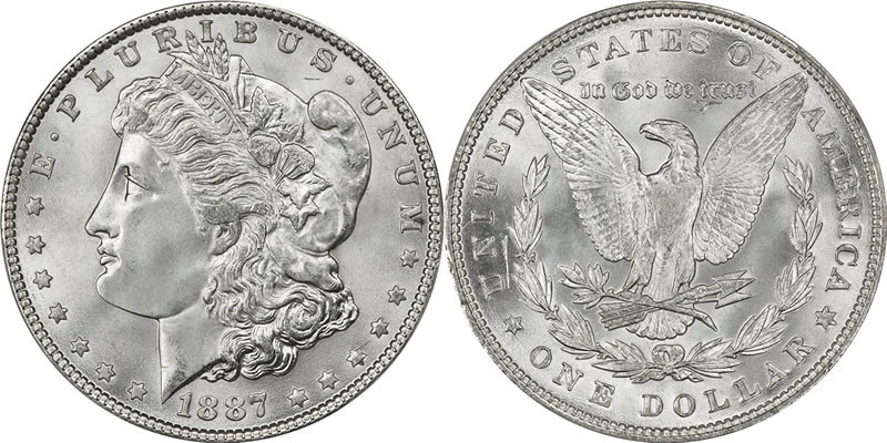 1887 Morgan Dollar PCGS MS-67 1887 Morgan Dollar PCGS MS-67
