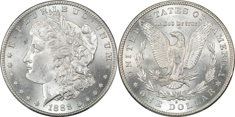 1888 S Morgan Dollar PCGS MS-64 1888 S Morgan Dollar PCGS MS-64