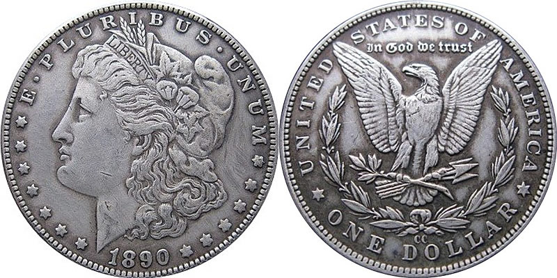 1890 CC Counterfeit Morgan Dollar 1890 CC Counterfeit Morgan Dollar