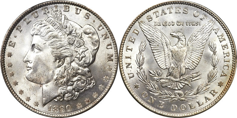 1890 Morgan Dollar PCGS MS-65 1890 Morgan Dollar PCGS MS-65