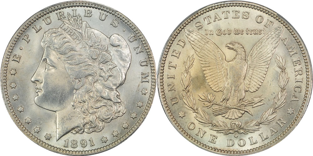 1891 O Morgan Dollar PCGS MS-64 1891 O Morgan Dollar PCGS MS-64
