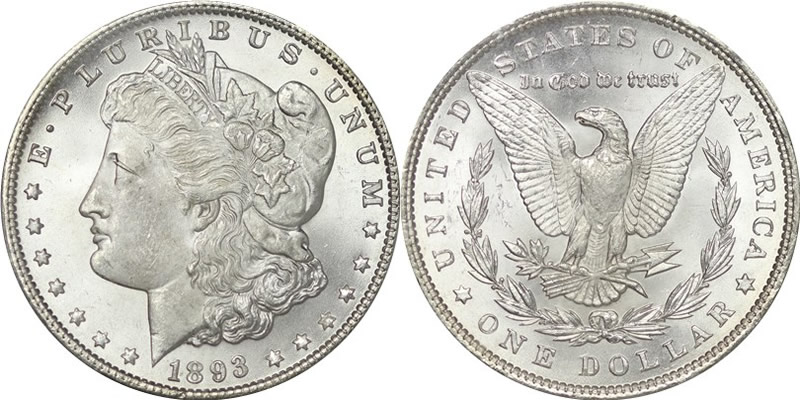 1893 Morgan Dollar PCGS MS-65 1893 Morgan Dollar PCGS MS-65