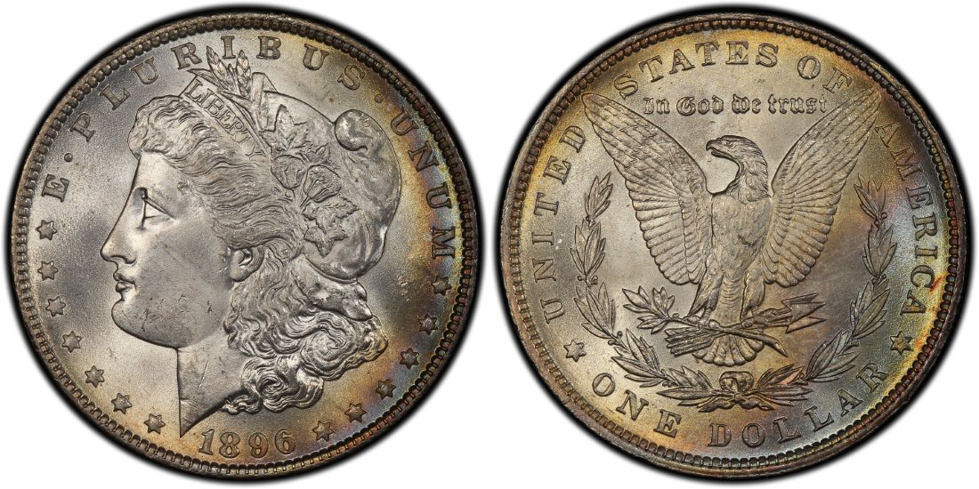 1896 Morgan Dollar PCGS MS65+ 1896 Morgan Dollar PCGS MS65+